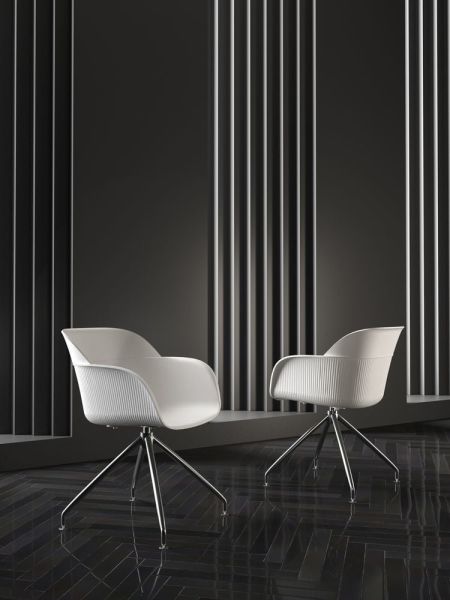 Beyaz Modern Küçük Tekerleksiz Ofis Çalışma Koltuğu