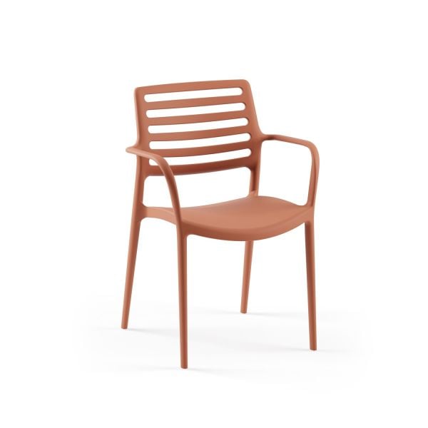 Terrakota Kollu İç ve Dış Mekan Modern Bahçe Sandalyesi