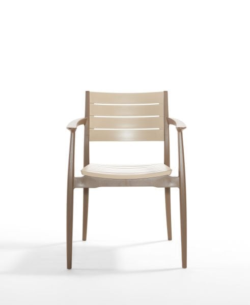 Çöl Kahve Cappucino 4 Kişilik Plastik Bahçe Masa Seti