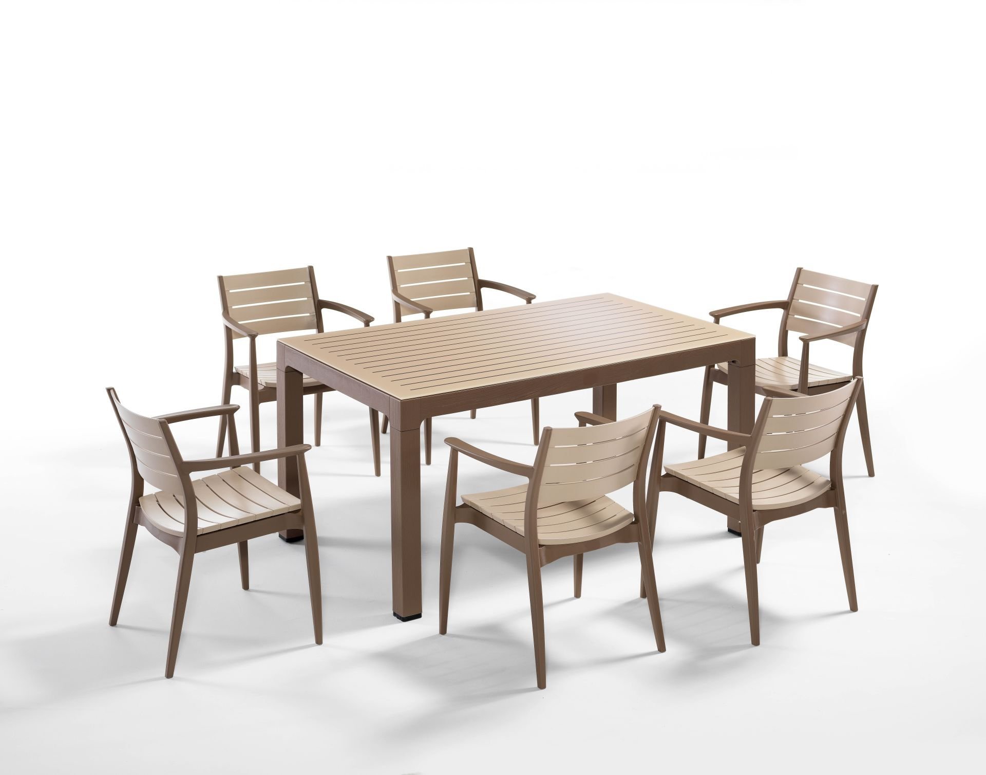 Çöl Kahvesi Cappucino 6 Kişilik Bahçe Masa Sandalye Takımı