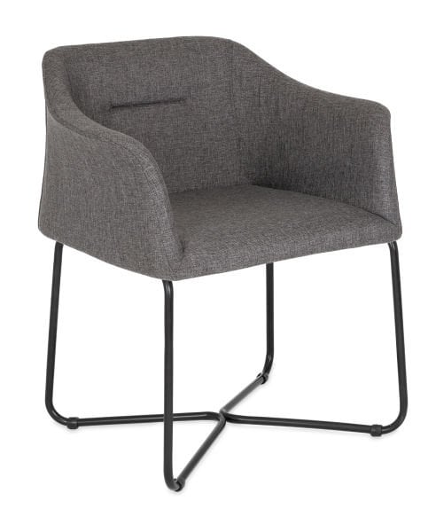 Ares Antrasit Kumaş Ofis Bekleme Koltuğu – Şık, Ergonomik ve Dayanıklı Metal Ayaklı Sandalye | Modern Tasarım, Silinebilir Kumaş, Ücretsiz Kargo