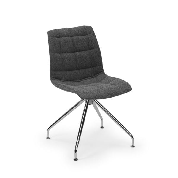 Modern ve Şık Tasarımlı Metal Ayaklı Antrasit Gri Kumaş Ofis Sandalyesi