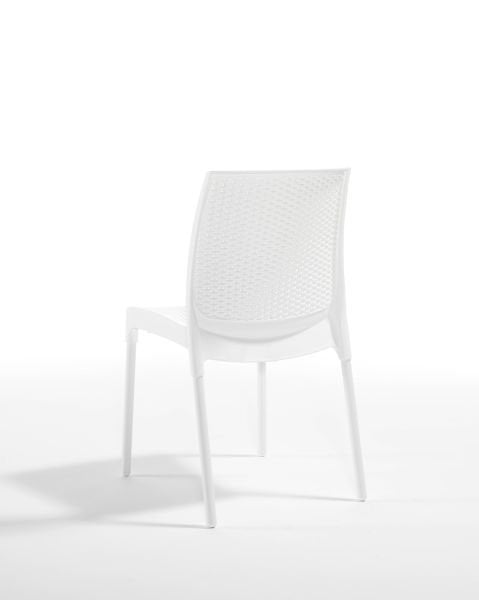 Living Beyaz Plastik Dış Mekan Bahçe Sandalyesi
