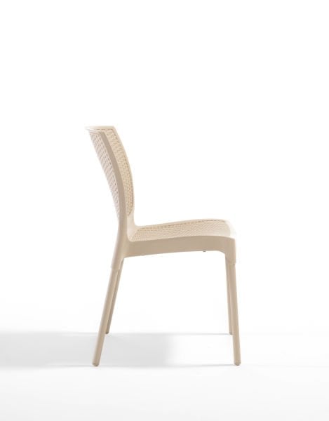 Living Cappucino Plastik Rattan Bahçe Sandalyesi