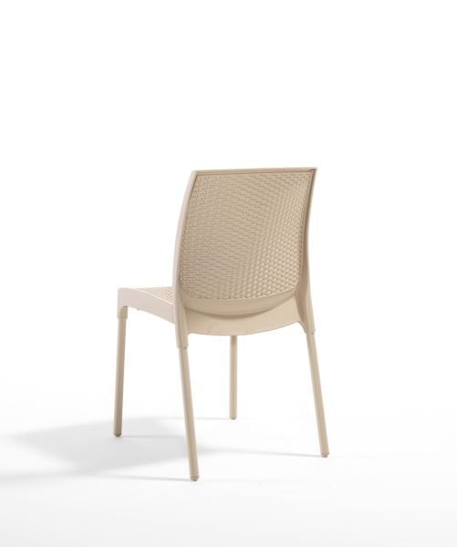 Living Cappucino Plastik Rattan Bahçe Sandalyesi