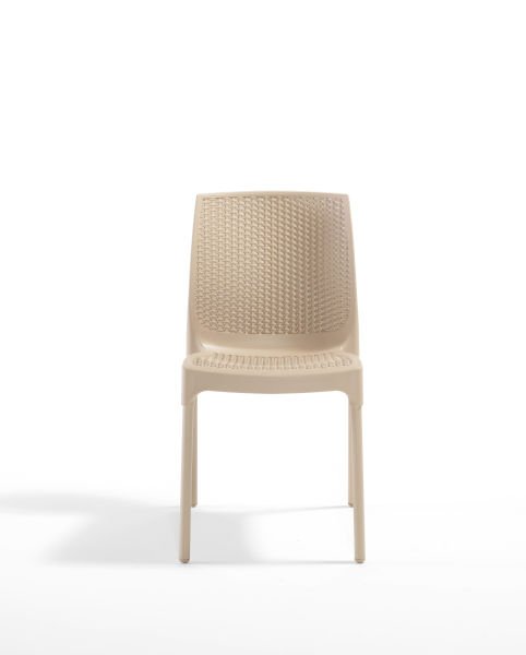 Living Cappucino Plastik Rattan Bahçe Sandalyesi