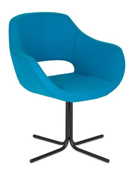 Ultra Mavi Kaşe Kumaş Ofis Bekleme Sandalyesi | Ergonomik & Şık Metal Papatya Ayaklı Koltuk | Ofis, Lobi, Klinik, Kuaför İçin Dayanıklı Bekleme Sandalyesi