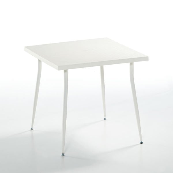 Beyaz Bahçe Masası 80x80 İç Ve Dış Mekan Masa