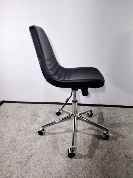 Siyah Deri Ofis Çalışma Sandalyesi