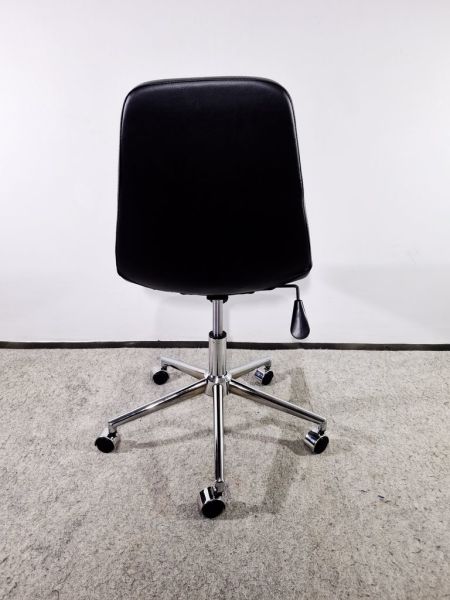 Siyah Deri Ofis Çalışma Sandalyesi