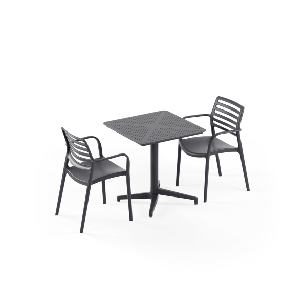 Antrasit 2 Kişilik Dış Mekan Bahçe Masa Sandalye Takımı