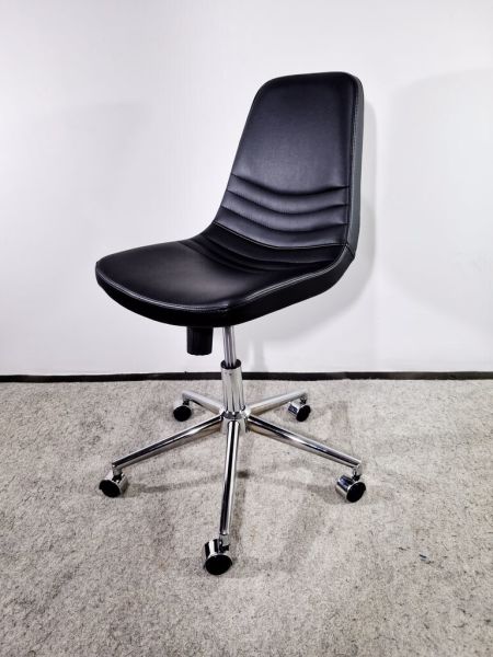 Siyah Deri Rahat Ofis Personel Çalışma Sandalyesi