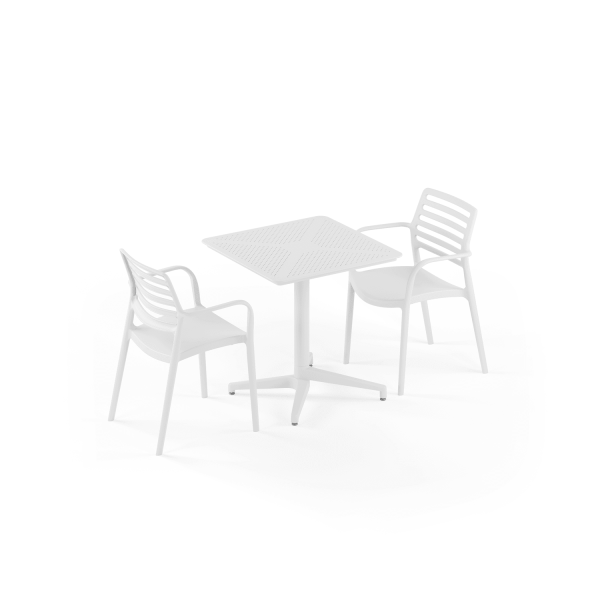 Beyaz 2 Kişilik Dış Mekan Bahçe Masa Sandalye Takımı