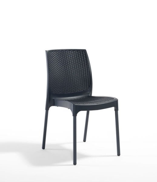 Antrasit Bahçe Masa Sandalye Takımı 4 Kişilik 80x80