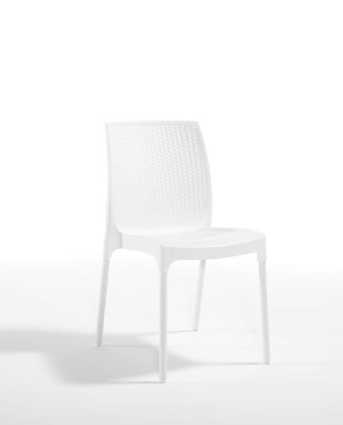 Beyaz Bahçe Masa Sandalye Seti 4 Kişilik 80x80