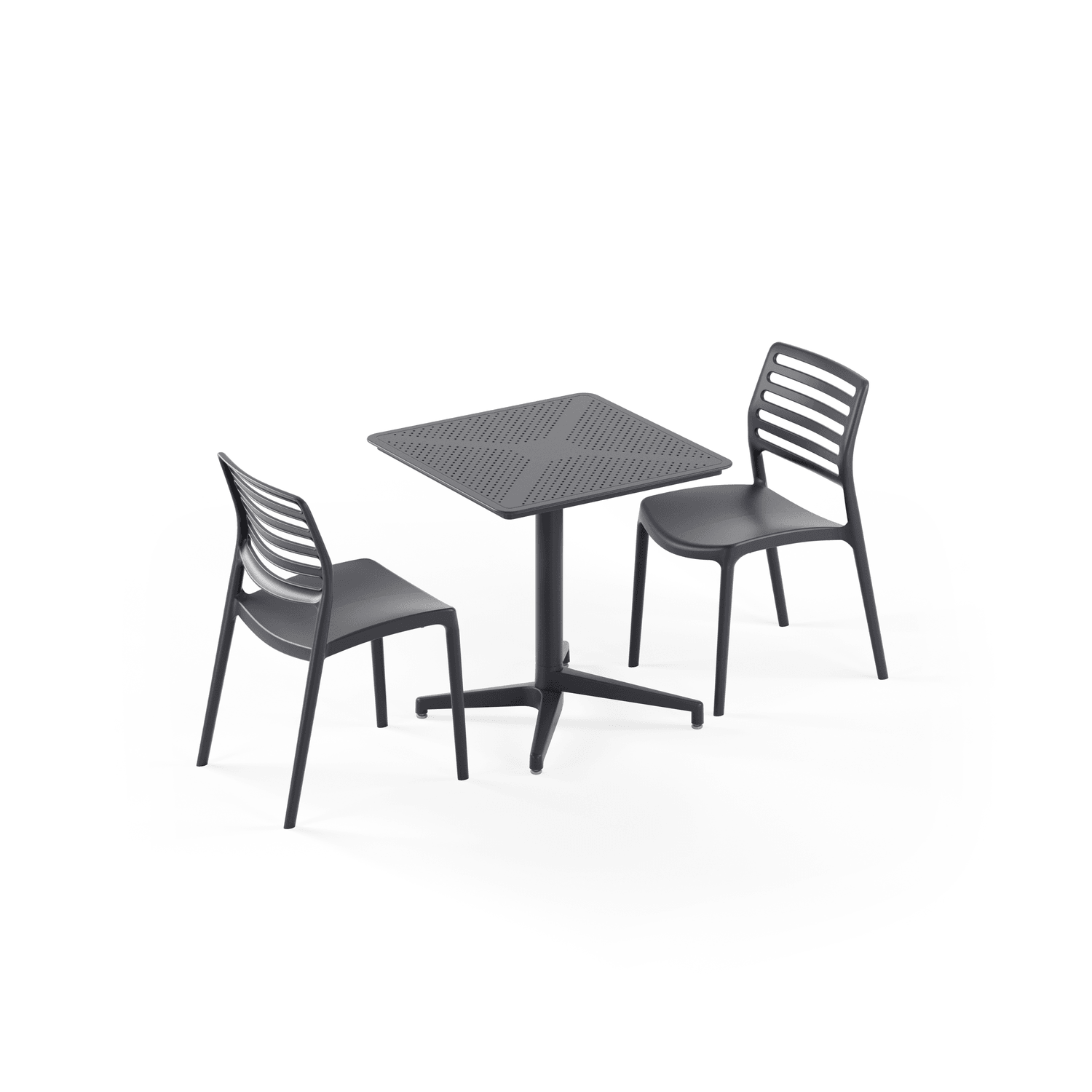 Antrasit 2 Kişilik Katlanır Bahçe Masa Sandalye Takımı