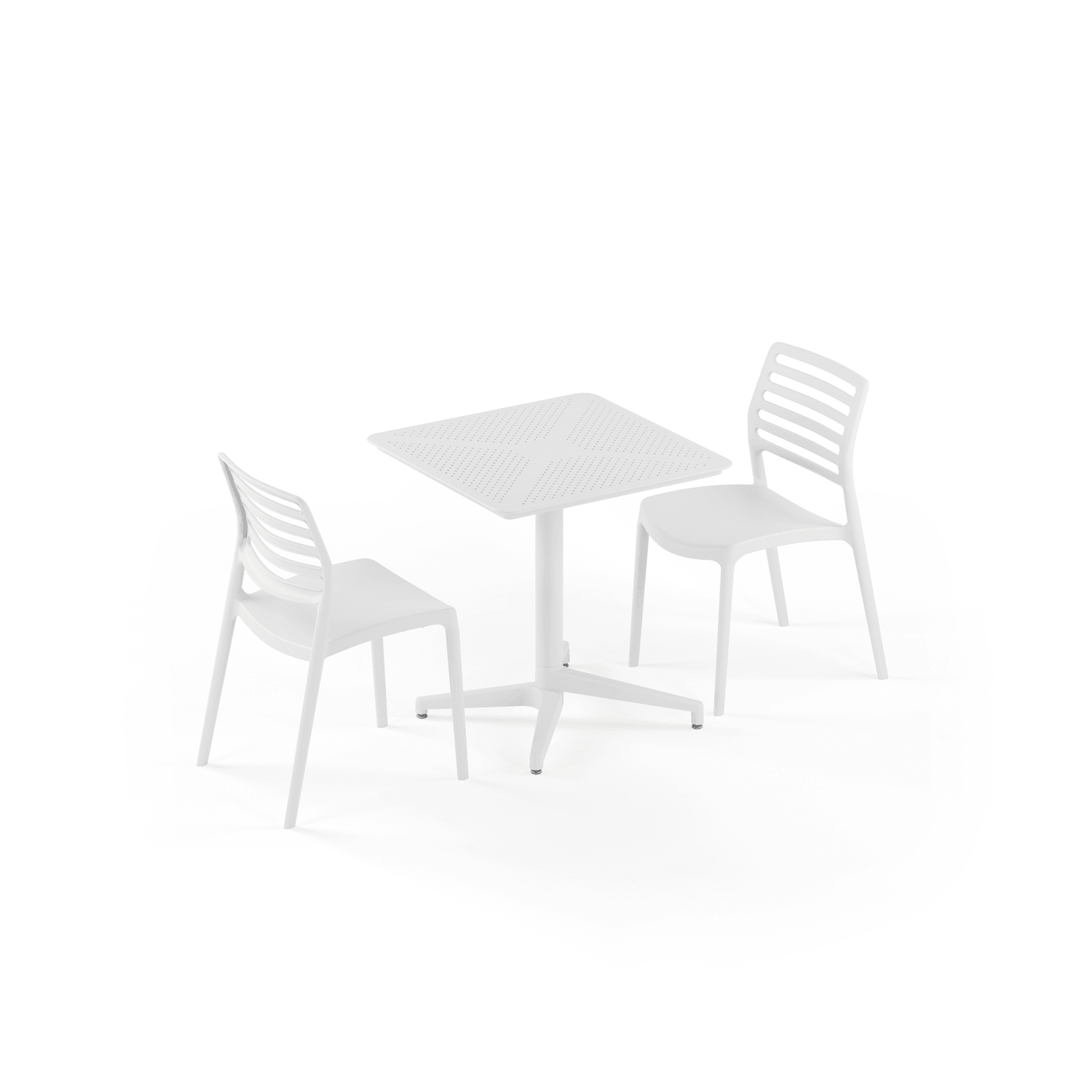 Beyaz 2 Kişilik Katlanır Bahçe Masa Sandalye Seti