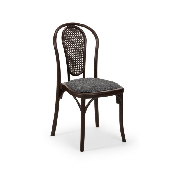 Venge Renkli ve Krem Kumaş Döşemeli Ergonomik Sozo Sandalye Mutfak Salon Cafe Restoran Otel ve Düğün İçin