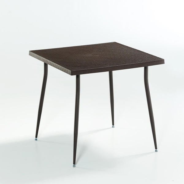 Kahverengi Bahçe Masa Sandalye Takımı 4 Kişilik 80x80