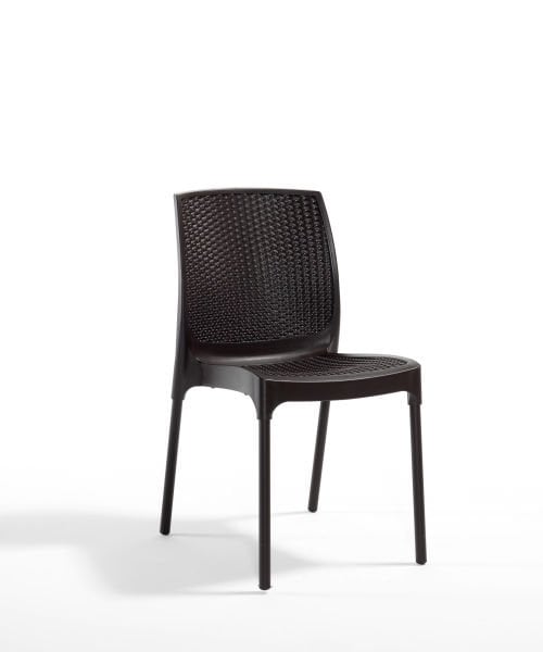 Kahverengi Bahçe Masa Sandalye Takımı 4 Kişilik 80x80