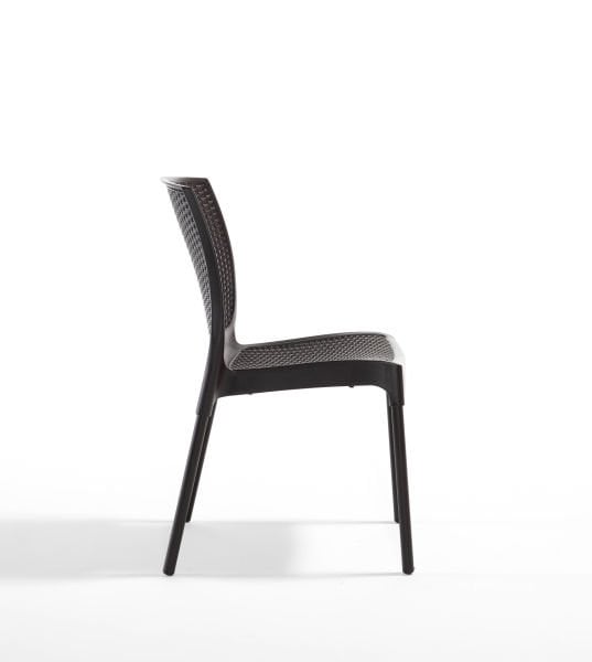 Kahverengi Bahçe Masa Sandalye Takımı 4 Kişilik 80x80