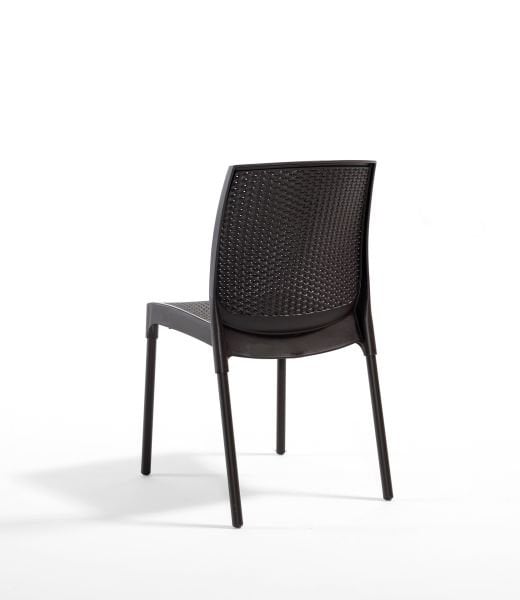 Kahverengi Bahçe Masa Sandalye Takımı 4 Kişilik 80x80