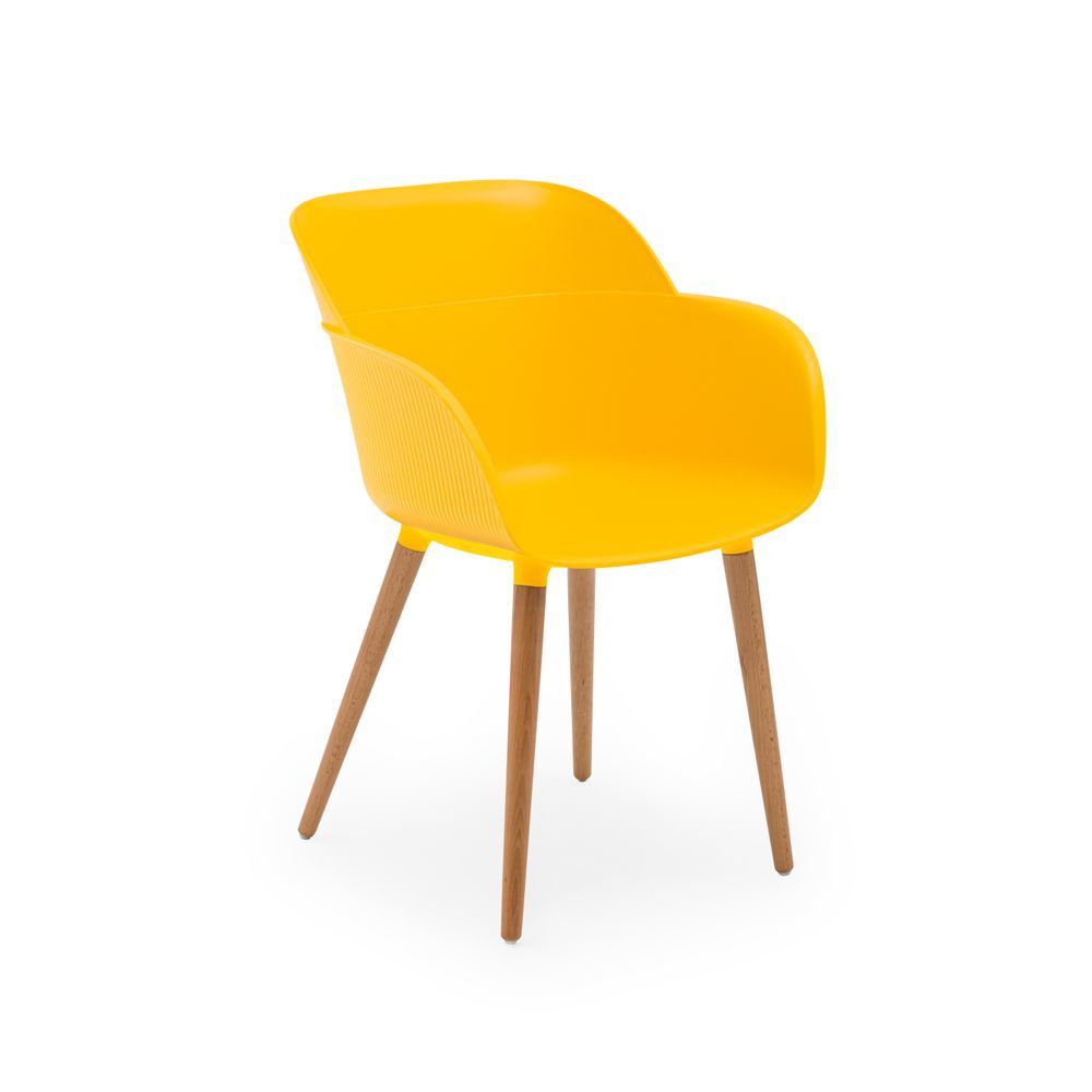 Ahşap Ayak Modern Sarı Mutfak Sandalye Modelleri