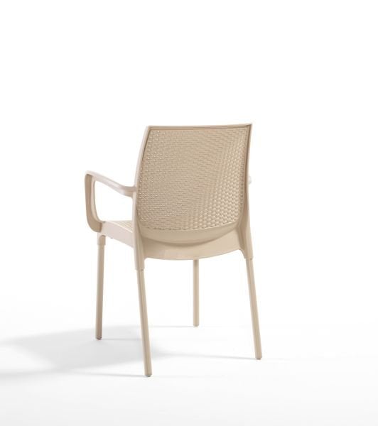 Cappucino Kollu Bahçe Masa Sandalye Takımı 4 Kişilik 80x80