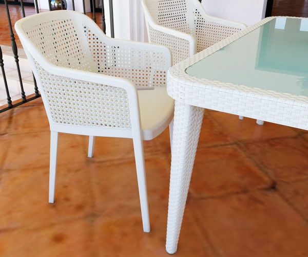 Beyaz Dış Mekan Bahçe Koltuğu Modelleri Fiyatları