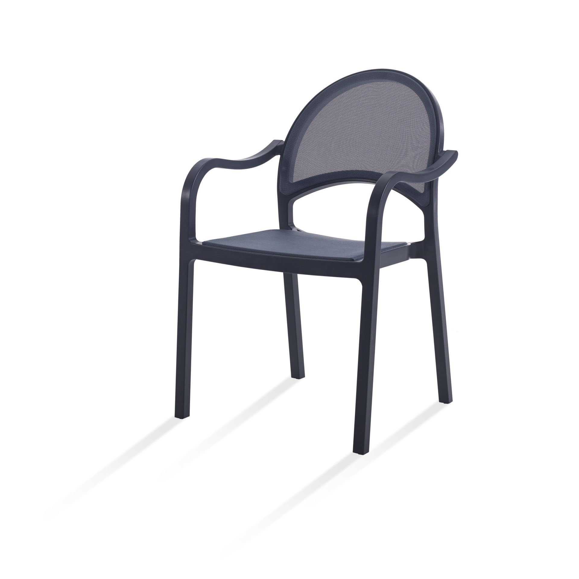 Antrasit Fileli Dış Mekan Bahçe Sandalyesi