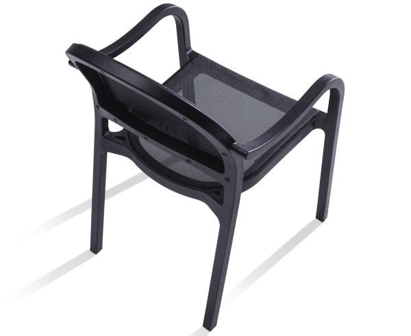 Antrasit Fileli Dış Mekan Bahçe Sandalyesi