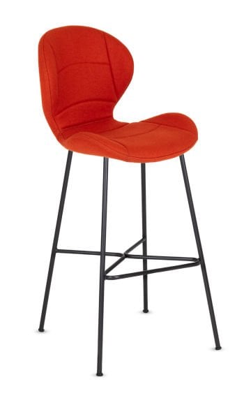 Petra Turuncu Kumaş Mutfak Bar Sandalyesi | Ergonomik, Şık ve Dayanıklı Bar Sandalyesi