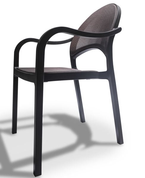 Kahverengi Fileli Dış Mekan Bahçe Sandalyesi