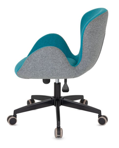 Poyraz Ofis Çalışma Koltuğu – Gri ve Mavi Kaşe Kumaş, Ergonomik, Yükseklik Ayarlı, Şık ve Konforlu Ofis Koltuğu