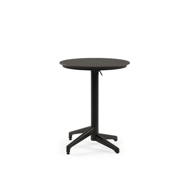 Siyah 2 Kişilik Yuvarlak 60 cm Çapında Dış Mekan Bahçe Masa Sandalye Takımı Mutfak Cafe Restoran Oteller ve Diğer Mekanlar İçin İdeal