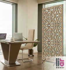 Liar Ahşap Seperatör (Paravan) - KSP-102 100 cm x 210 cm - 10 mm - Altın Yaldız