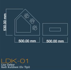 Liar Dekor Ahşap Kedi Kulübesi - LDK-01