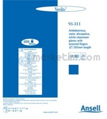 ﻿﻿Ansell Nitrilite® 93-311 Tek Kullanımlık İş Eldiveni
