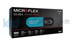 ﻿﻿Ansell MICROFLEX® MidKnight™ MAX 93-864 Tek Kullanımlık İş Eldiveni