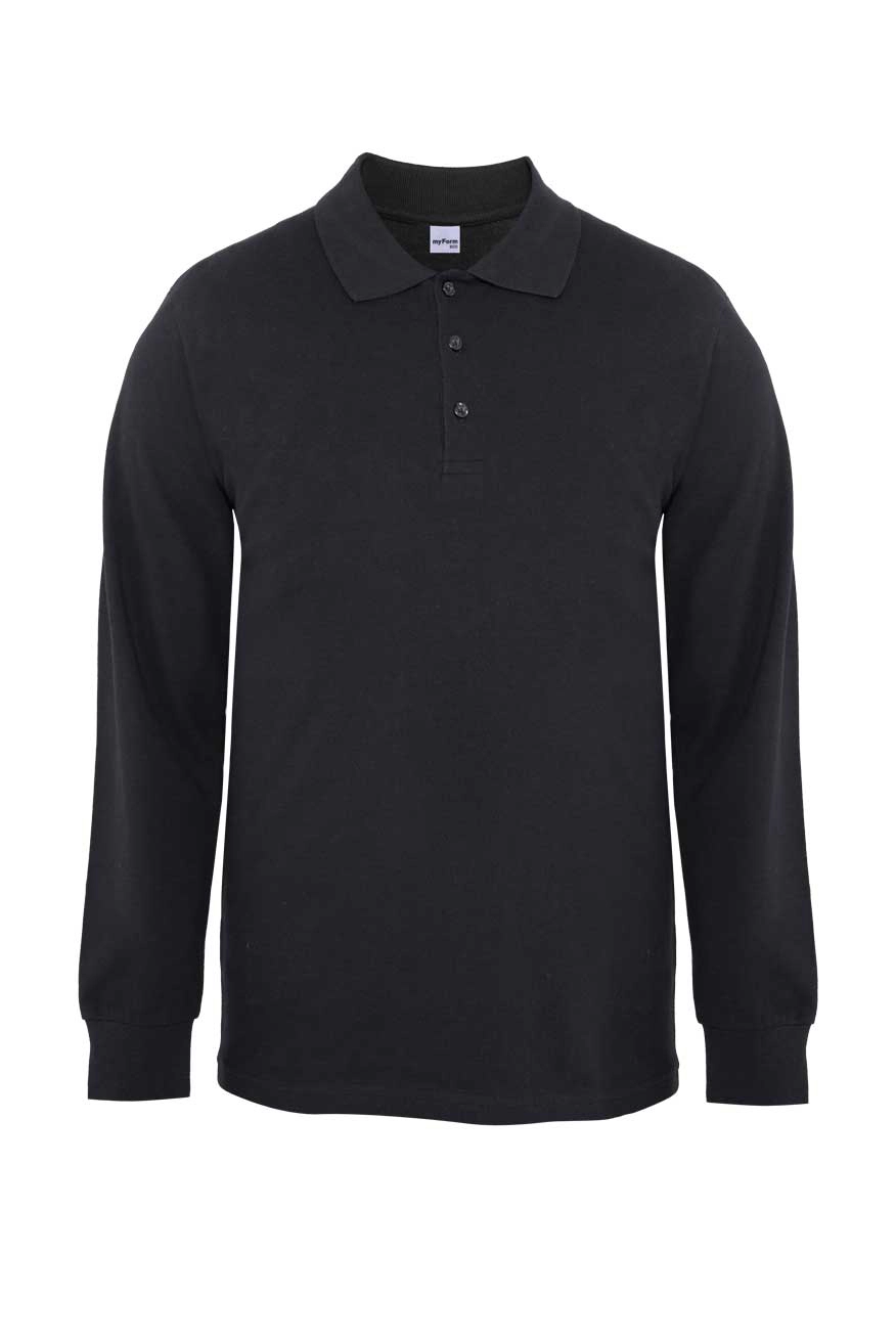 Myform Eco Polo Yaka Pike Uzun Kol T-shırt