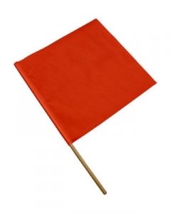 Essafe Yol Çalışma Bayrağı - Kırmızı - 38x38 cm