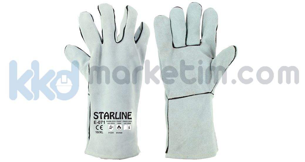 Starline E-071 Deri Kaynakçı Eldiveni