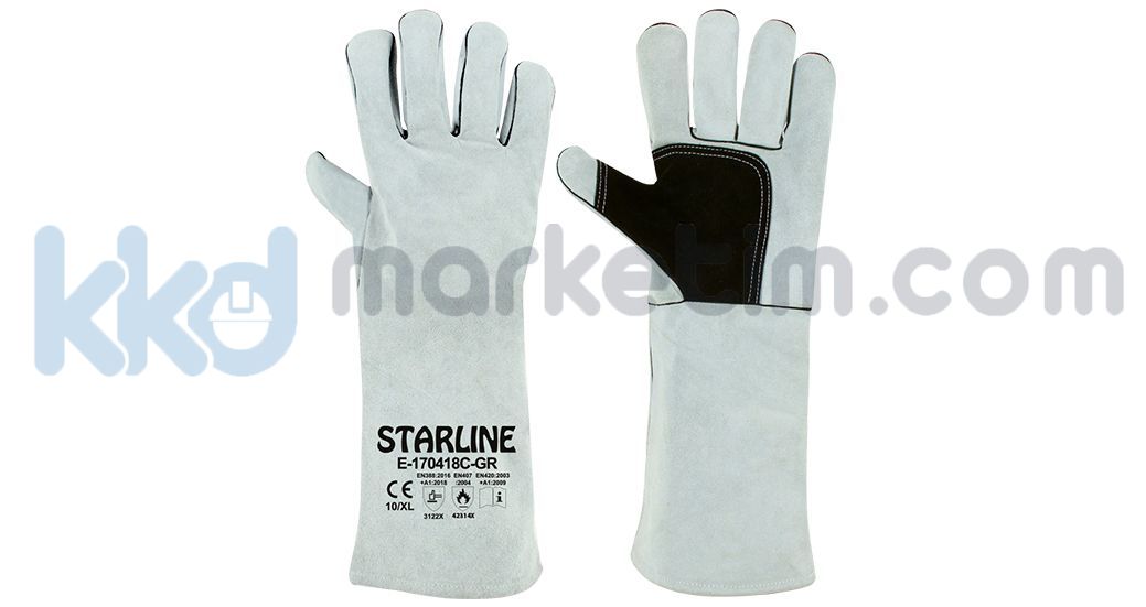 Starline E-170418C-GR Kaynakçı Deri Eldiven