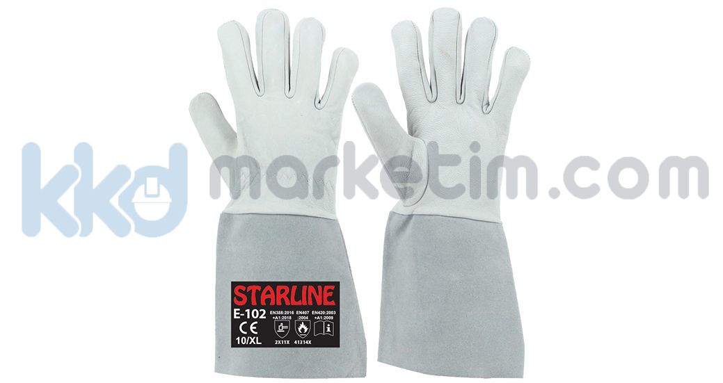 Starline E-102 Cilt Deri Argon Kaynak Eldiveni