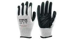 Starline E-43-BS (Beyaz-Siyah) Nitril İş Eldiveni