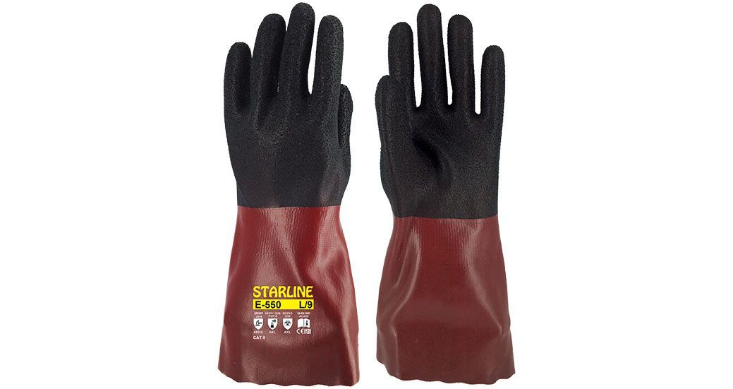 Starline E-550 PVC Köpük Kimyasal İş Eldiveni