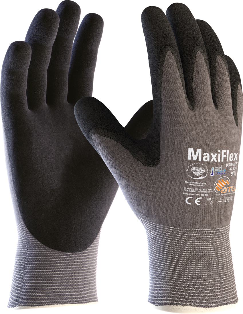 ATG MaxiFlex Ultimate With AD-APT Köpük Nitril İş Eldiveni