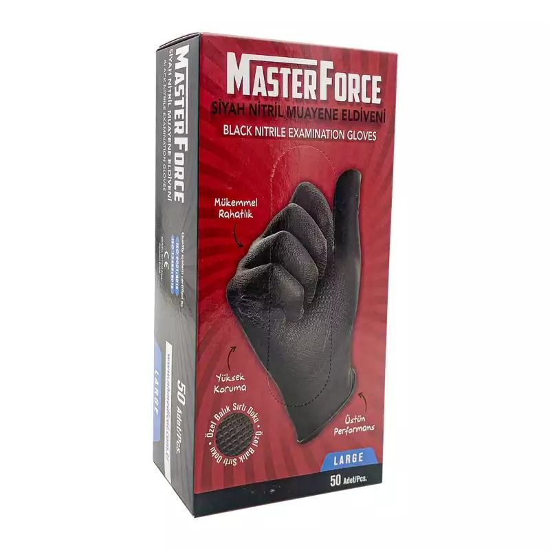 Master Force Extra Kalın Nitril İş Eldiveni - Siyah