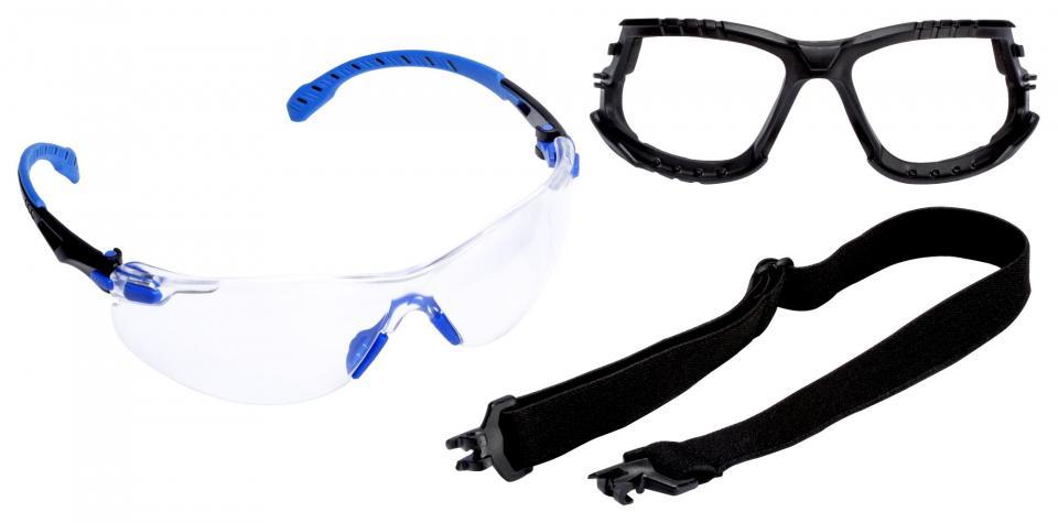 3M S1101SGAFKT Solus Mavi/Siyah Kenar Kit Şeffaf Gözlük