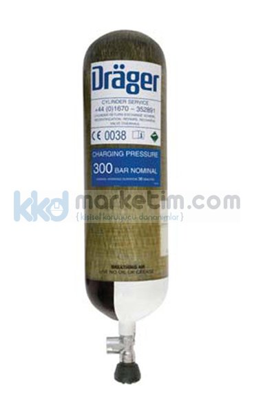 Dräger 6.8 lt. 300 Bar Karbon Fiber Kompozit Silindir